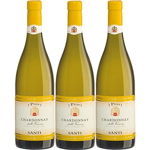 I Piovi Chardonnay delle Venezie IGT Weißwein Wein trocken Italien I Visando Paket (3 x 0,75l) von FeinWert