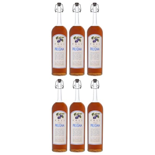Jacopo Poli Elisir Prugna Liquore Likör Pflaume Italien inkl. FeinWert E-Book (6 x 0,7l) von FeinWert