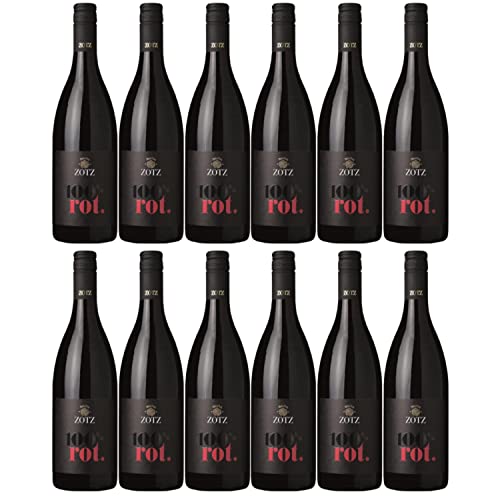 Julius Zotz 100% ROT Markgräfler Rotwein Wein Baden vegan trocken Deutschland I FeinWert Paket (12 Flaschen) von FeinWert