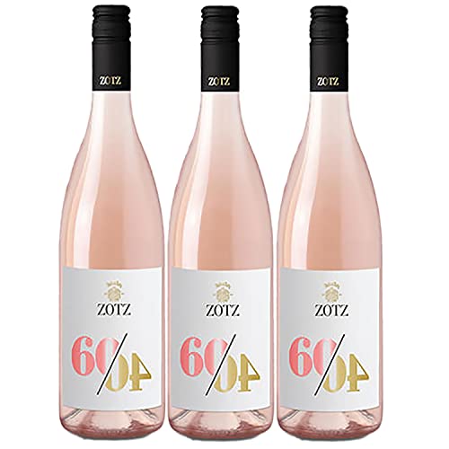 Julius Zotz 60/40 Markgräfler Roséwein Wein Baden vegan trocken Deutschland I FeinWert Paket (3 Flaschen) von FeinWert