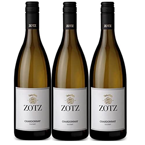 Julius Zotz Chardonnay Gutswein Weißwein Wein Baden vegan trocken Deutschland I FeinWert Paket (3 Flaschen) von FeinWert