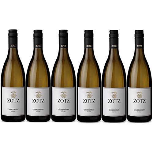 Julius Zotz Chardonnay Gutswein Weißwein Wein Baden vegan trocken Deutschland I FeinWert Paket (6 Flaschen) von FeinWert