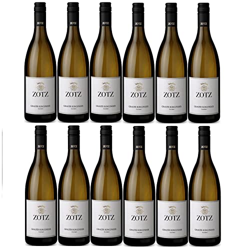 Julius Zotz Grauer Burgunder Gutswein Weißwein Wein Baden vegan trocken Deutschland I FeinWert Paket (12 Flaschen) von FeinWert