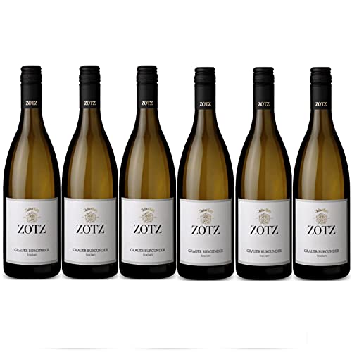 Julius Zotz Grauer Burgunder Gutswein Weißwein Wein Baden vegan trocken Deutschland I FeinWert Paket (6 Flaschen) von FeinWert