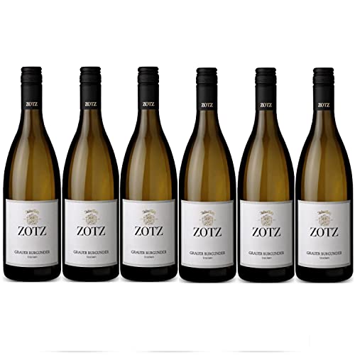 Julius Zotz Grauer Burgunder Gutswein Weißwein Wein Baden vegan trocken Deutschland I FeinWert Paket (6 Flaschen) von FeinWert
