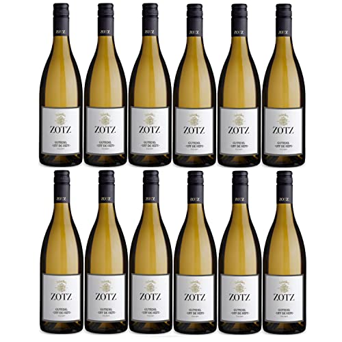 Julius Zotz Gutedel "Uff de Hefe" Gutswein Weißwein Wein Baden Markgräflerland trocken vegan Deutschland I FeinWert Paket (12 Flaschen) von FeinWert