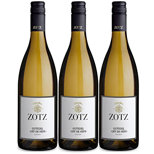 Julius Zotz Gutedel "Uff de Hefe" Gutswein Weißwein Wein Baden Markgräflerland trocken vegan Deutschland I FeinWert Paket (3 Flaschen) von FeinWert