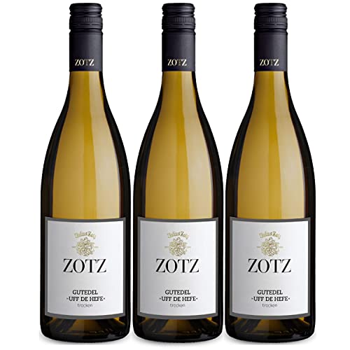 Julius Zotz Gutedel "Uff de Hefe" Gutswein Weißwein Wein Baden Markgräflerland trocken vegan Deutschland I FeinWert Paket (3 Flaschen) von FeinWert