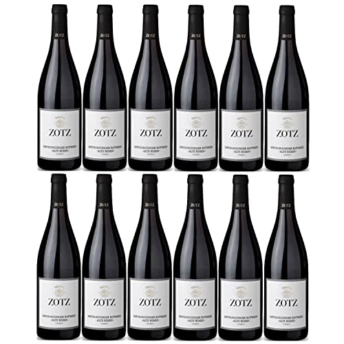 Julius Zotz Spätburgunder "Alte Reben" Gutswein Rotwein Wein Baden trocken vegan Deutschland I FeinWert Paket (12 Flaschen) von FeinWert