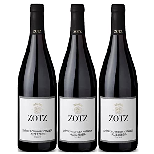 Julius Zotz Spätburgunder "Alte Reben" Gutswein Rotwein Wein Baden trocken vegan Deutschland I FeinWert Paket (3 Flaschen) von FeinWert