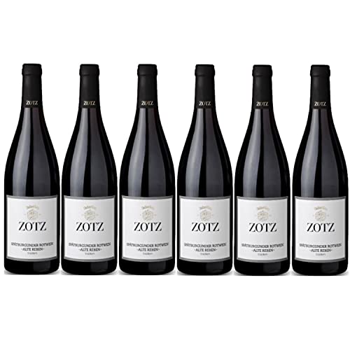 Julius Zotz Spätburgunder "Alte Reben" Gutswein Rotwein Wein Baden trocken vegan Deutschland I FeinWert Paket (6 Flaschen) von FeinWert