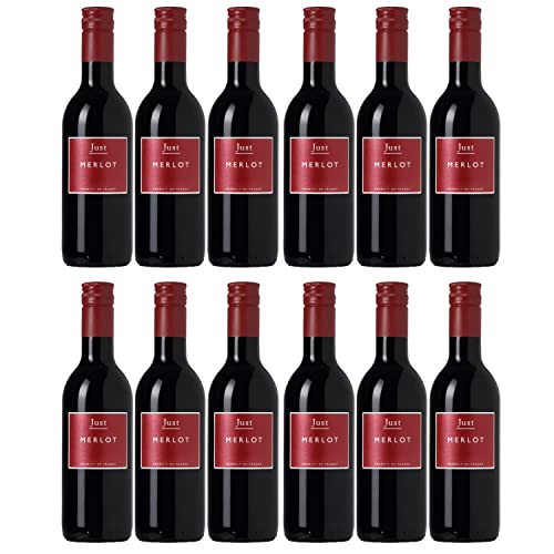 Just Merlot Mignon Pays d'Oc IGT Rotwein Wein trocken Frankreich I FeinWert Paket (12 x 0,25l) von FeinWert