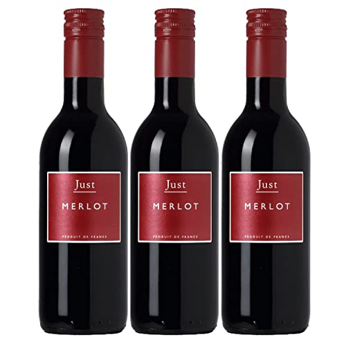 Just Merlot Mignon Pays d'Oc IGT Rotwein Wein trocken Frankreich I FeinWert Paket (3 x 0,25l) von FeinWert