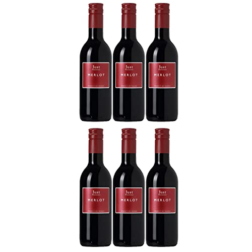 Just Merlot Mignon Pays d'Oc IGT Rotwein Wein trocken Frankreich I FeinWert Paket (6 x 0,25l) von FeinWert