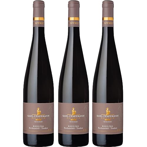 Karl Pfaffmann Selection Riesling Nussdorfer Kirchenstück Qba Weißwein Wein Vegan Trocken Pfalz Inkl. FeinWert E-Book (3 x 0,75) von FeinWert