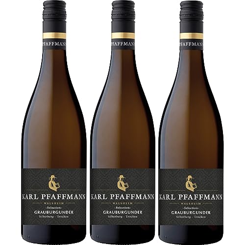 Karl Pfaffmann Walsheim Selction Grauburgunder Silberberg Weißwein Wein Vegan Trocken Pfalz Inkl. FeinWert E-Book (3 x 0,75l) von FeinWert