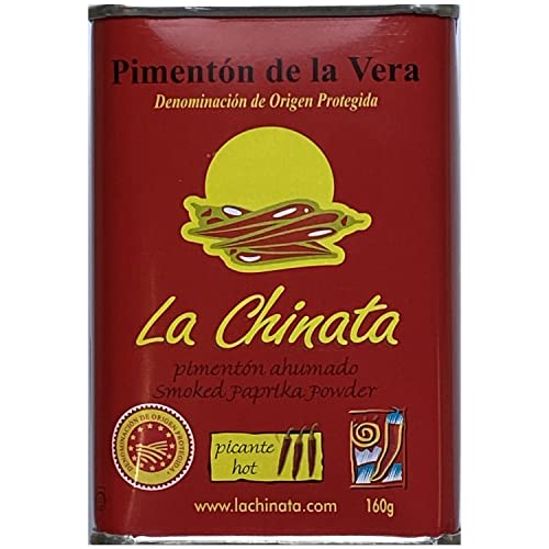 La Chinata scharf Pimentón de la Vera Picante - geräuchertes Paprikapulver, picante scharf, 1er Pack (1 x 160 g) Extremadura Spanien I Visando Paket von FeinWert