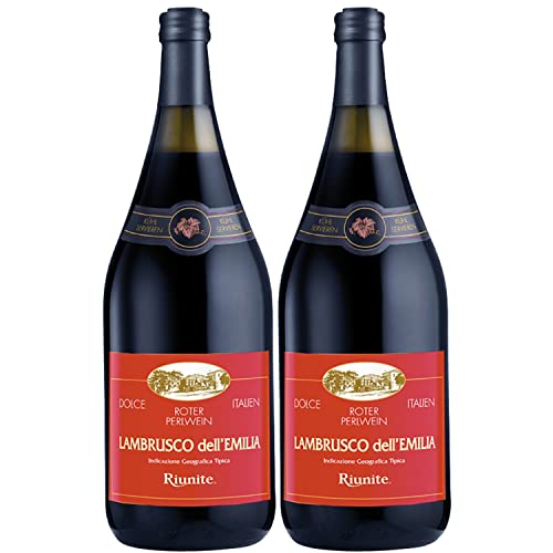 Lambrusco Cantine Riunite Magnum Rotwein Wein Italien I Visando Paket (2 x 1,5l) von FeinWert
