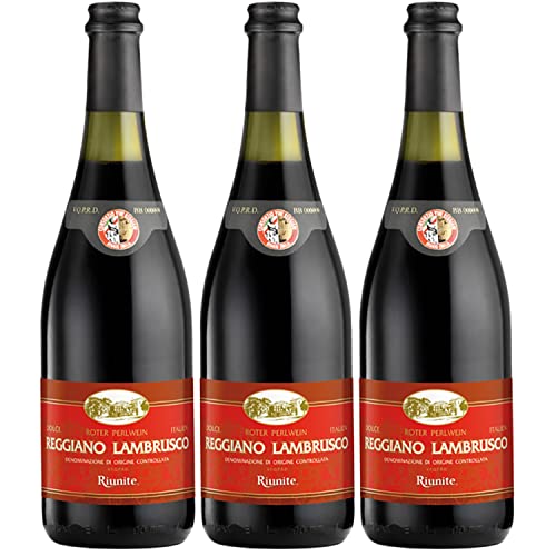 Lambrusco Reggiano DOC dolce Rotwein Wein süß Italien I Visando Paket (3 x 0,75l) von FeinWert