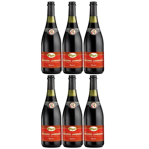 Lambrusco Reggiano DOC dolce Rotwein Wein süß Italien I Visando Paket (6 x 0,75l) von FeinWert