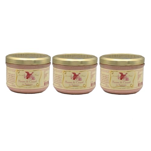 Laredy Entenmousse mit Sauternes klassischer französischer Brotaufstrich Frankreich inkl. FeinWert E-Book (3 x 180g) von FeinWert