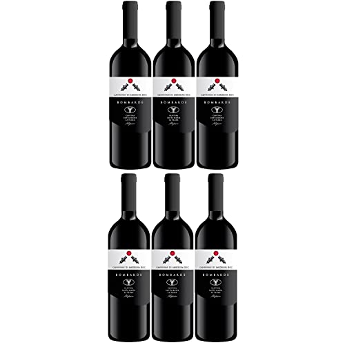 Le Bombarde Cannonau di Sardegna DOC Rotwein Wein trocken Italien nkl. FeinWert E-Book (6 x 0,75l) von FeinWert