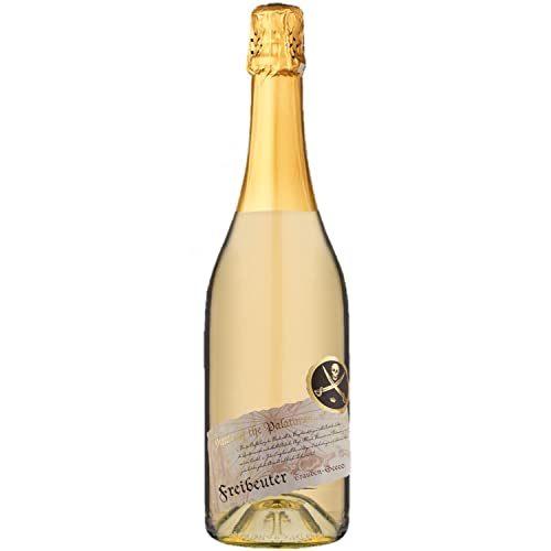 Lergenmüller Freibeuter Trauben-Secco Alkoholfreier Schaumwein Weiß vegan Pfalz I FeinWert Paket (1 x 0,75l) von FeinWert