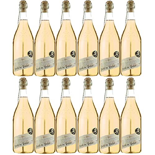 Lergenmüller Perle de Palait Perlwein Wein Secco Weiß vegan Pfalz I FeinWert Paket (12 x 0,75l) von FeinWert