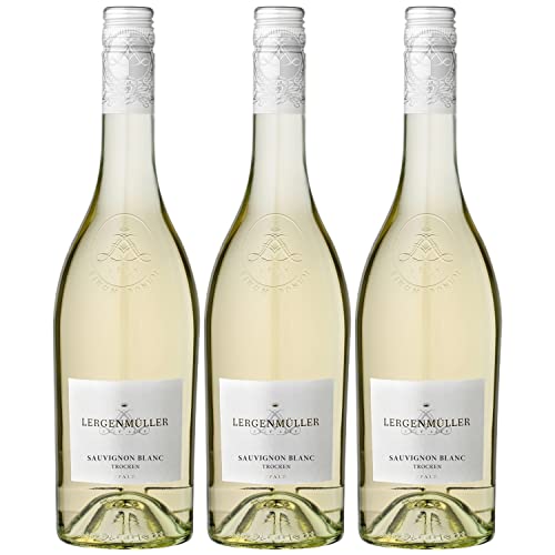 Lergenmüller Sauvignon Blanc Weißwein Wein Trocken vegan Pfalz I FeinWert Paket (3 x 0,75l) von FeinWert