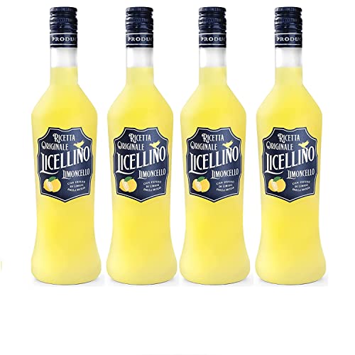 Licellino Limoncello Zitronen Likör Liquer Italien Inkl. FeinWert E-Book (4 x 0,7l) von FeinWert