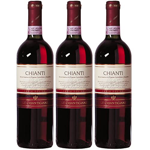 Loggia del Sole Chianti DOCG Le Chiantigiane Rotwein Wein trocken Italien I Visando Paket (3 x 0,75l) von FeinWert