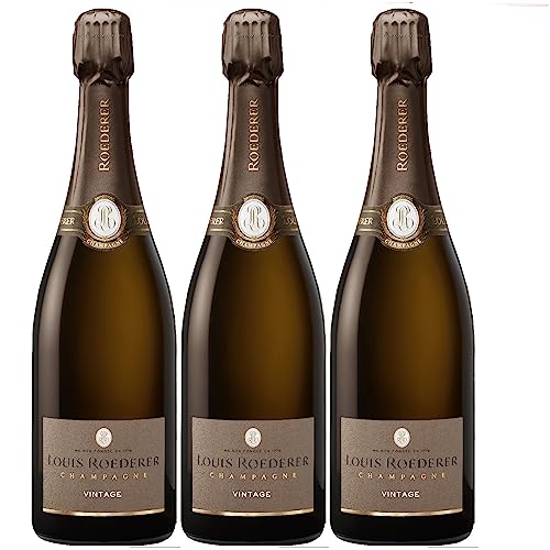 Louis Roederer Champagne Vintage Brut in GP Graphic Champagner Frankreich Inkl. FeinWert E-Book (3 x 0,75l) von FeinWert