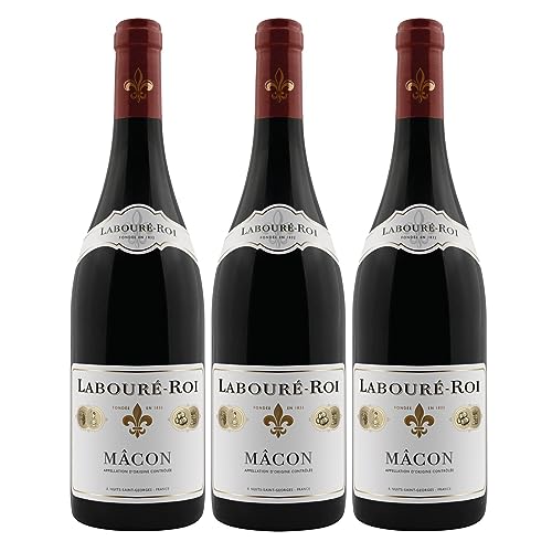 Mâcon Rouge AOC Labouré-Roi Rotwein Wein trocken Frankreich Inkl. FeinWert E-Book (3 x 0,75l) von FeinWert