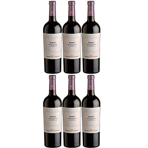 Castello Monaci Maru Negroamaro IGT Rotwein Wein trocken Italien I Visando Paket (6 x 0,75l) von FeinWert