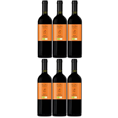Merlot IGT Bio Bio Bio Rotwein Wein trocken Italien I Visando Paket (6 x 0,75l) von FeinWert