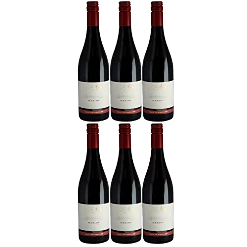 Merlot Les Anges Pays d'Oc IGP Rotwein Wein trocken Frankreich I FeinWert Paket (6 x 0,75l) von FeinWert