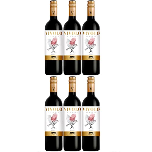 Merlot Vivolo di Sasso Veneto IGT Rotwein Wein trocken Italien I Visando Paket (6 x 0,75l) von FeinWert