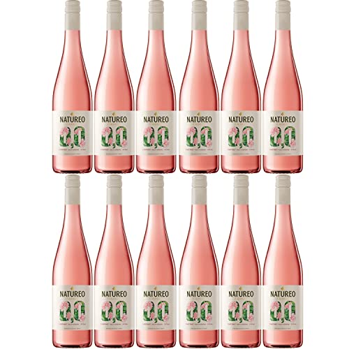 Miguel Torres Natureo Free Rosado Roséwein alkoholfrei Wein halbtrocken Spanien I Visando Paket (12 Flaschen) von FeinWert