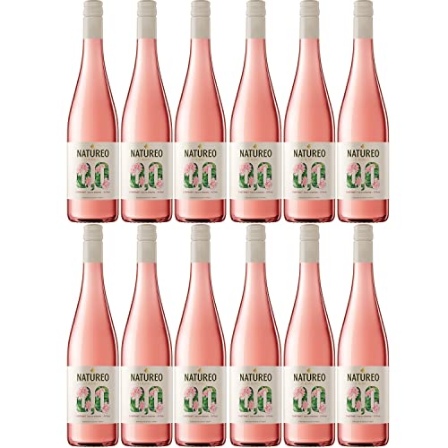 Miguel Torres Natureo Free Rosado Roséwein alkoholfrei Wein halbtrocken Spanien I Visando Paket (12 Flaschen) von FeinWert