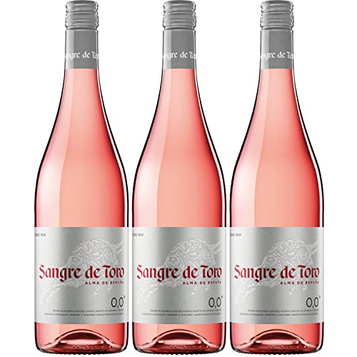 Miguel Torres Sangre de Toro 0.0 Rosado Roséwein alkoholfrei Wein trocken vegan Spanien Inkl. FeinWert E-Book (3 x 0,75l) von FeinWert