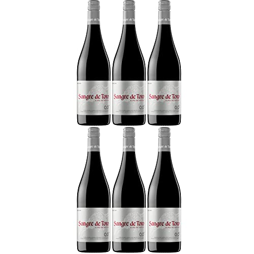 Miguel Torres Sangre de Toro Tinto 0.0 Rotwein alkoholfrei Wein trocken vegan Spanien Inkl. FeinWert E-Book (6 x 0,75l) von FeinWert