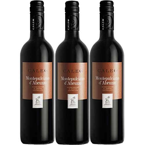 Montepulciano d'Abruzzo Caleo DOC Rotwein Wein trocken Italien I Visando Paket (3 x 0,75l) von FeinWert