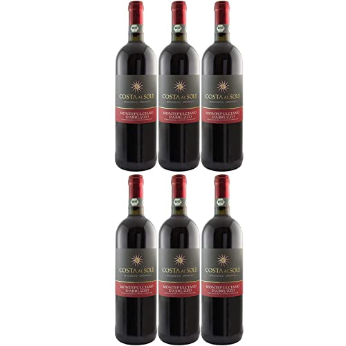 Montepulciano d'Abruzzo Costa al Sole Rotwein Wein trocken Italien I Visando Paket (6 x 0,75l) von FeinWert