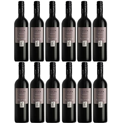 Nero d`Avola Caleo Sizilien DOC Rotwein Wein trocken Italien I Visando Paket (12 x 0,75l) von FeinWert