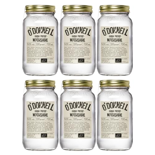 O'Donnell Moonshine High Proof Bio Vegan Likör Deutschland inkl. FeinWert E-Book (6 x 0,7l) von FeinWert