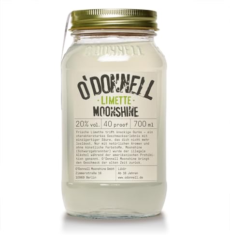 O'Donnell Moonshine Limette Vegan Likör Deutschland inkl. FeinWert E-Book (1 x 0,7l) von FeinWert
