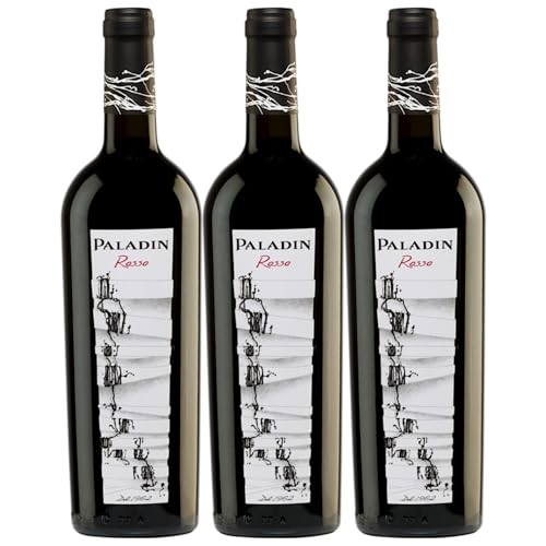 Paladin Paladin Rosso Halbtrocken Rotwein Vegan Italien inkl. FeinWert E-Book (3 x 0,75 l) von FeinWert