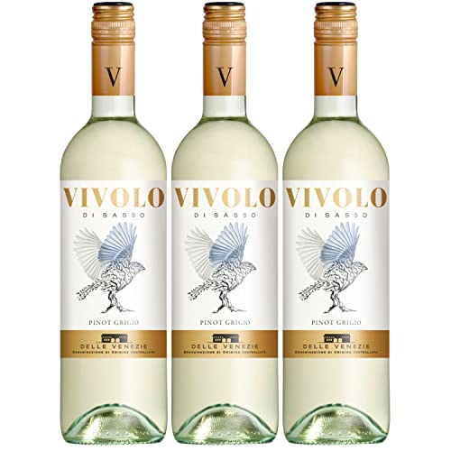 Pinot Grigio Vivolo di Sasso delle Venezie DOC Weißwein Wein trocken Italien I Visando Paket (3 x 0,75l) von FeinWert