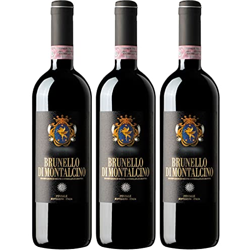 Pinzale Brunello di Montalcino DOCG Rotwein Wein trocken Italien I Visando Paket (3 x 0,75l) von FeinWert