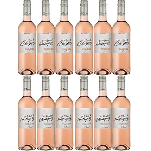 Plaimont Fleur de d'Artagnan Rosé Roséwein Wein trocken Frankreich I Visando Paket (12 Flaschen) von FeinWert